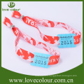 One Time Use Wristbands Polyester Custom Tissu tissé RFID Wristband